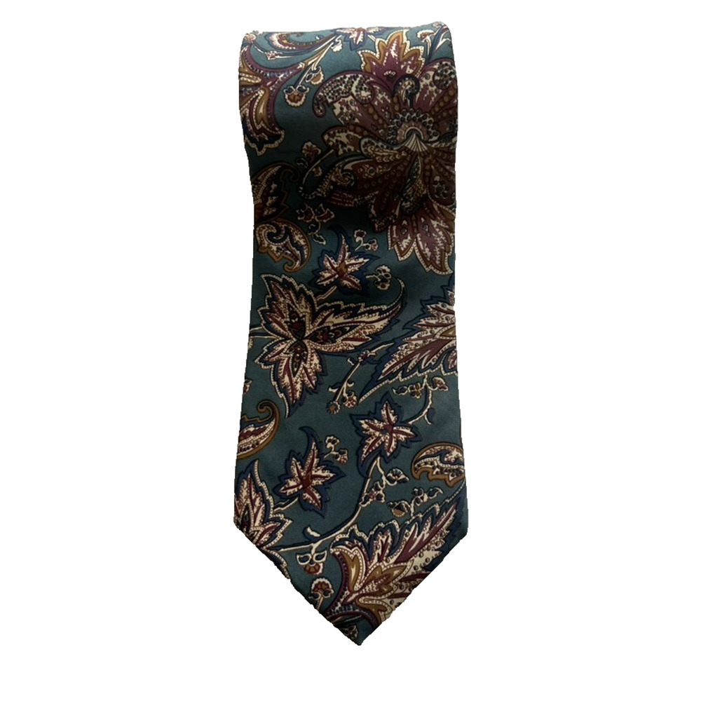 Christian Dior Monsieur Necktie Unisex Muted Multicolor Floral 100% Silk